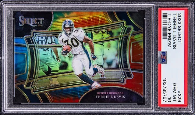 2023 Panini Select Terrell Davis Tie-Dye Prizm #329 card image