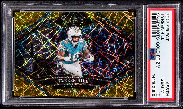 2023 Panini Select Tyreek Hill Snapshots Gold Prizm #SS-TH card image
