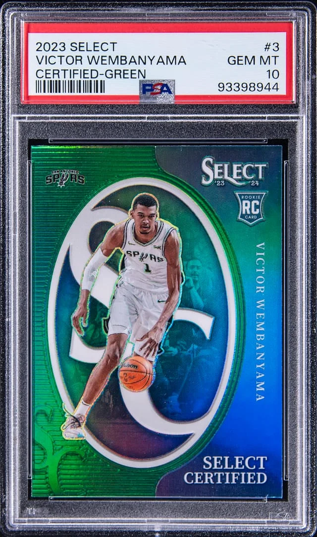 2023 Panini Select Victor Wembanyama Certified Green #3 card image