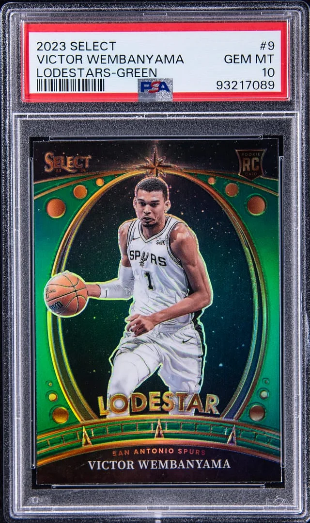 2023 Panini Select Victor Wembanyama Lodestars Green #9 card image