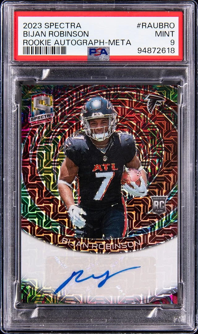 2023 Panini Spectra Bijan Robinson Autograph Meta #RAU-BRO card image
