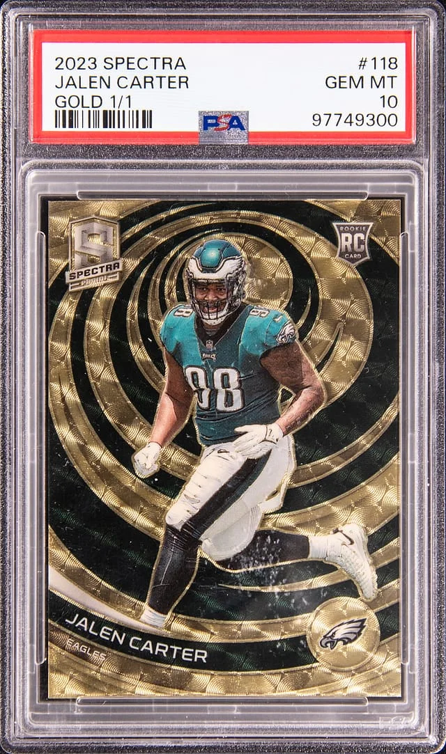 2023 Panini Spectra Jalen Carter Gold #118 card image
