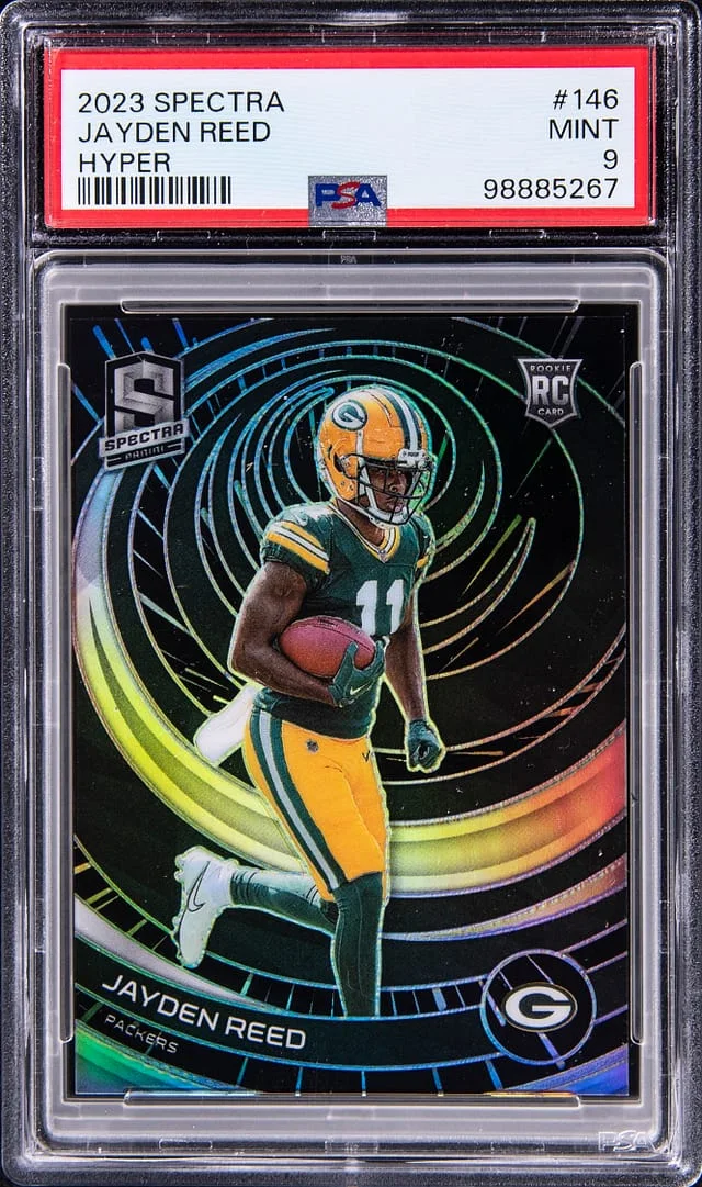 2023 Panini Spectra Jayden Reed Hyper #146 card image