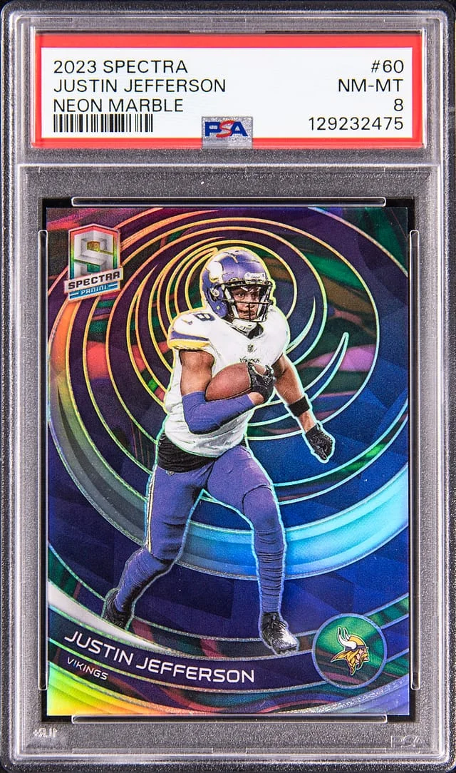 2023 Panini Spectra Justin Jefferson Neon Marble #60 card image