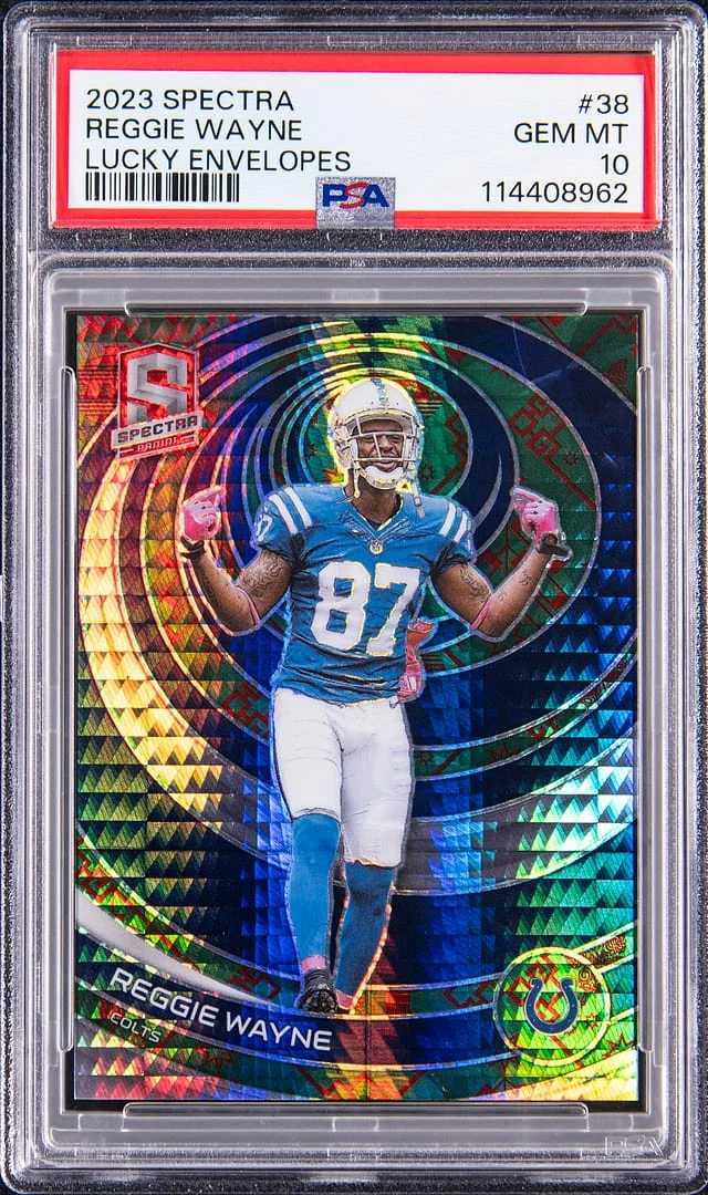 2023 Panini Spectra Reggie Wayne Lucky Envelopes #38 card image