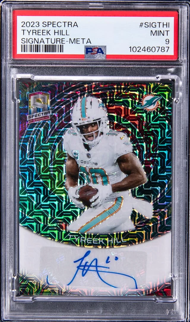 2023 Panini Spectra Tyreek Hill Signature Meta #SIG-THI card image