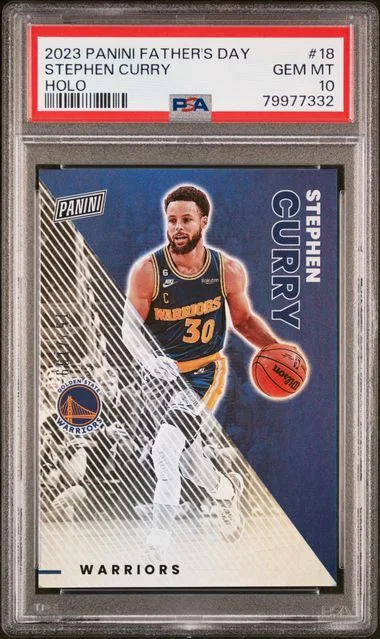 2023 Panini Stephen Curry Father's Day Holo #18 card image