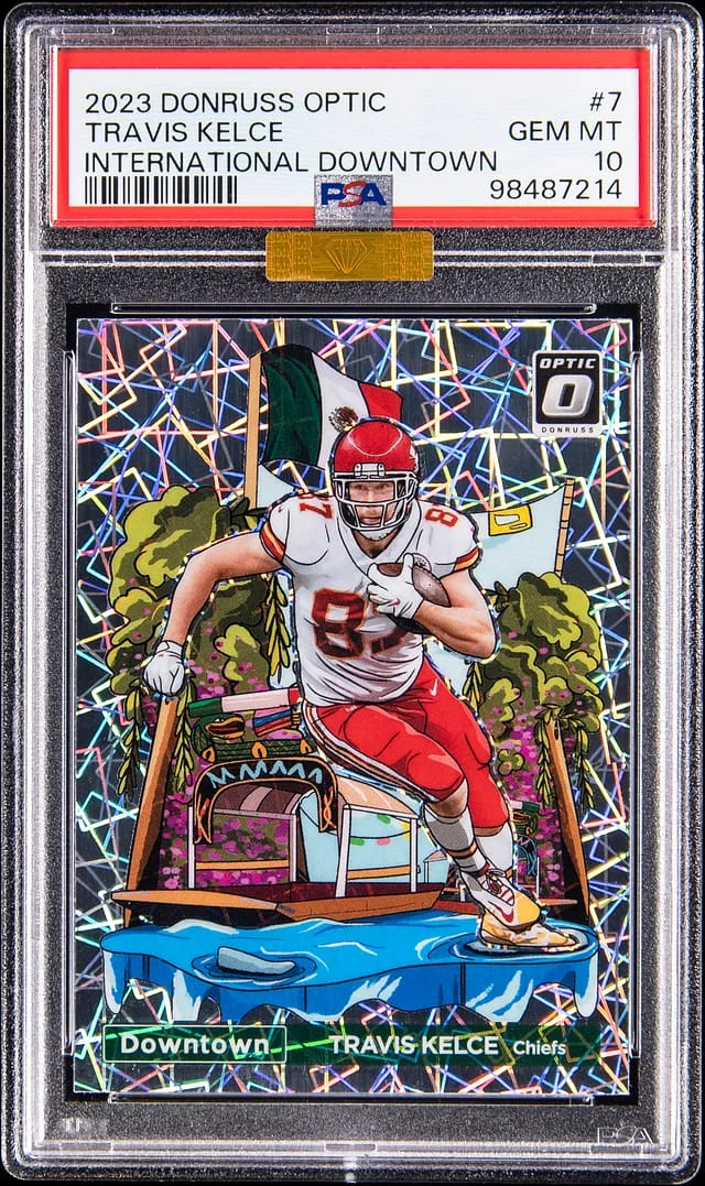 2023 Panini Travis Kelce Donrus Optic International Downtown #7 card image