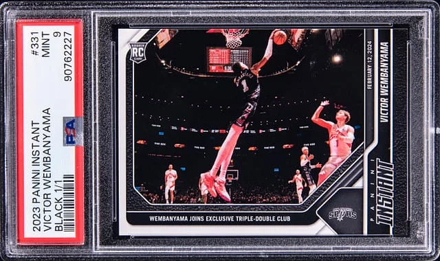 2023 Panini Victor Wembanyama (1/1) Instant Black #331 card image