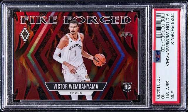 2023 Panini Victor Wembanyama Phoenix Fire Forged Pink #18 card image