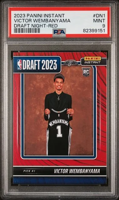 2023 Panini Victor Wembanyama Instant Draft Night Red #DN1 card image
