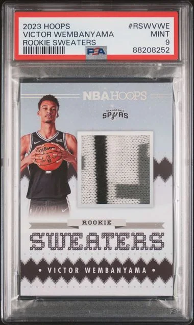 2023 Panini Victor Wembanyama NBA Hoops Sweaters #RSWVWE card image