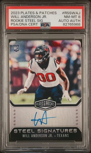 2023 Panini Will Anderson Jr. Plates & Patches Steel Signatures #RSS-WAJ card image