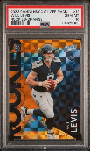 2023 Panini Will Levis National Silver Packs Rookies Orange #12 card image