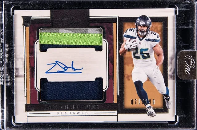 2023 Panini Zach Charbonnet One Dual Patch Autographs #49 card image