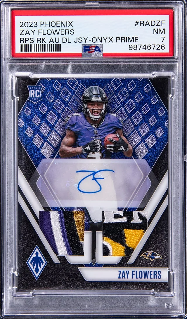 2023 Panini Zay Flowers Phoenix RPS Autograph Dual Jersey Onyx Prime #RAD-ZF card image