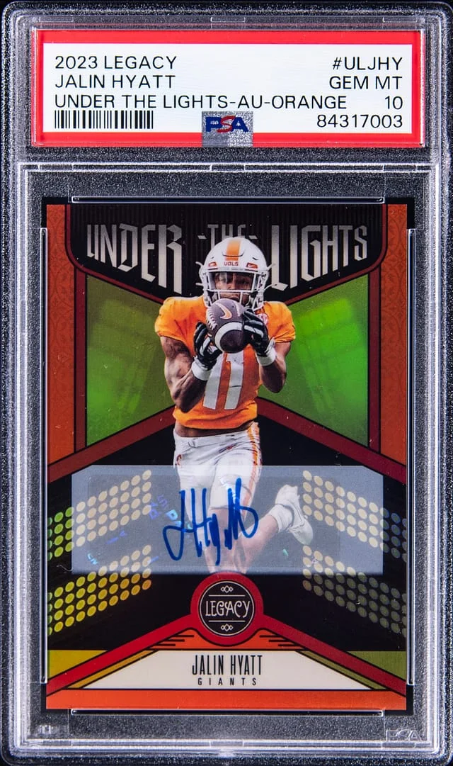 2023 Panni Legacy Under The Lights Autograph Orange Jalin Hyatt #UL-JHY card image
