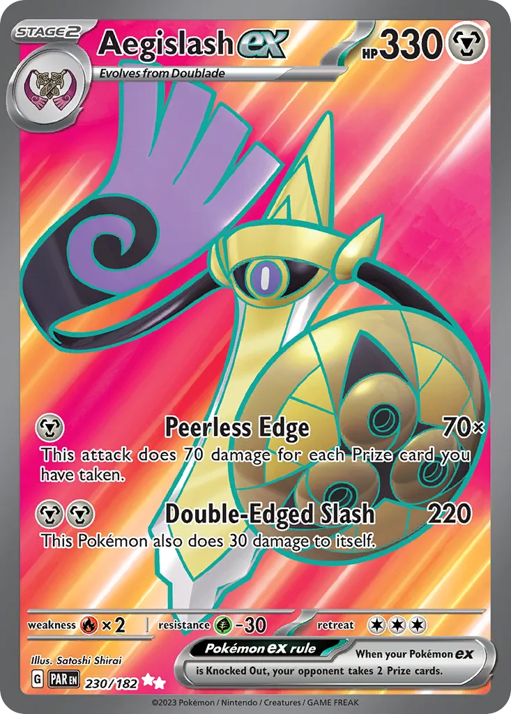 2023 Paradox Rift Aegislash ex #135/182 Double Rare card image