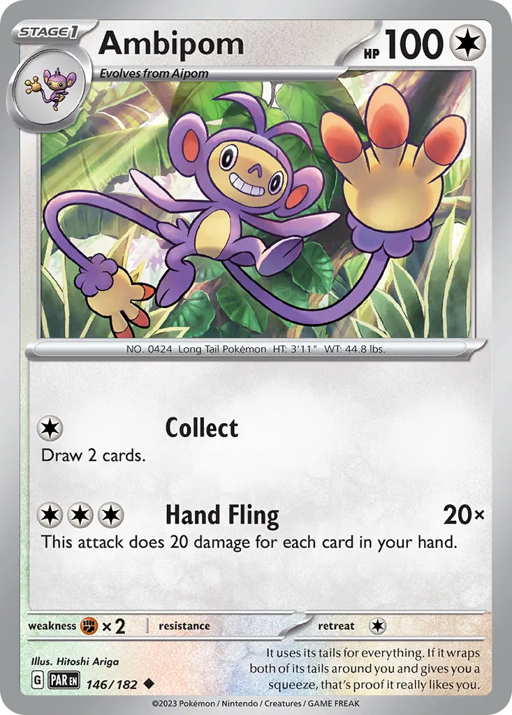 2023 Paradox Rift Ambipom #146/182 Uncommon card image