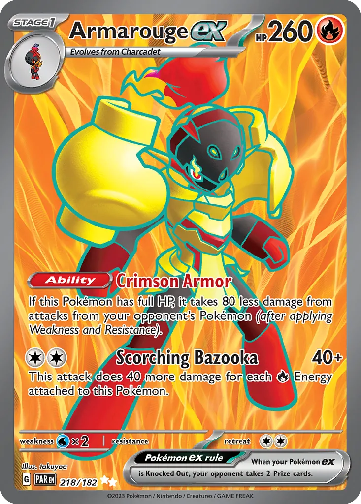 2023 Paradox Rift Armarouge ex #027/182 Double Rare card image