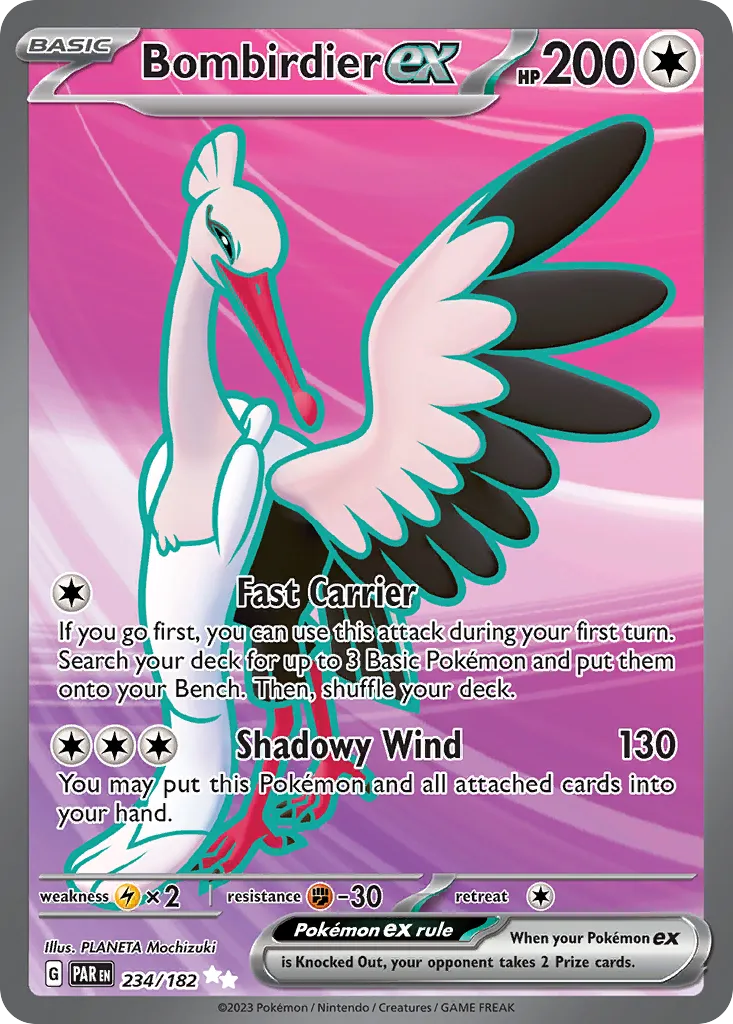 2023 Paradox Rift Bombirdier ex #156/182 Double Rare card image