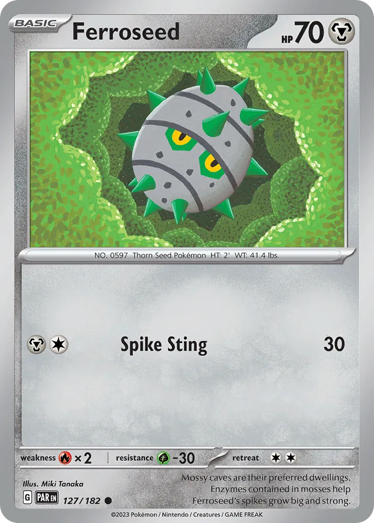 2023 Paradox Rift Ferroseed #127/182 Common card image