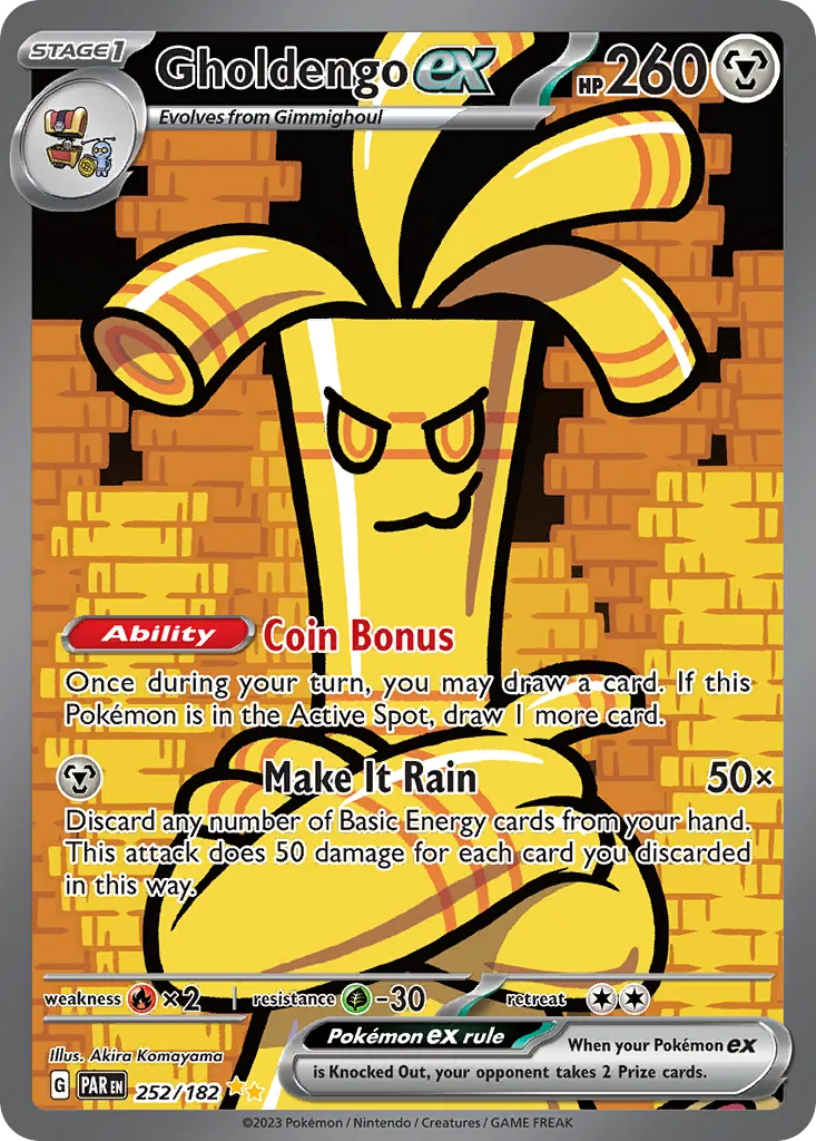 2023 Paradox Rift Gholdengo ex #231/182 Ultra Rare card image