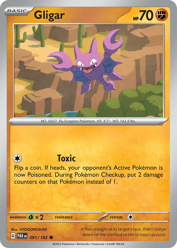 2023 Paradox Rift Gligar #091/182 Common card image
