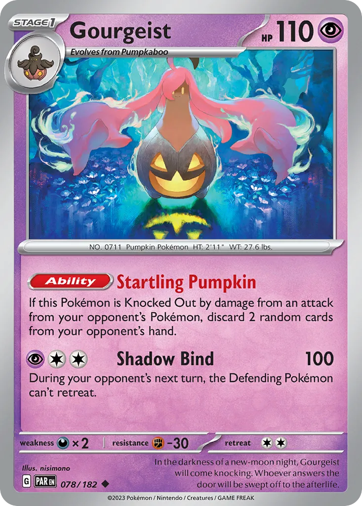 2023 Paradox Rift Gourgeist #078/182 Uncommon card image