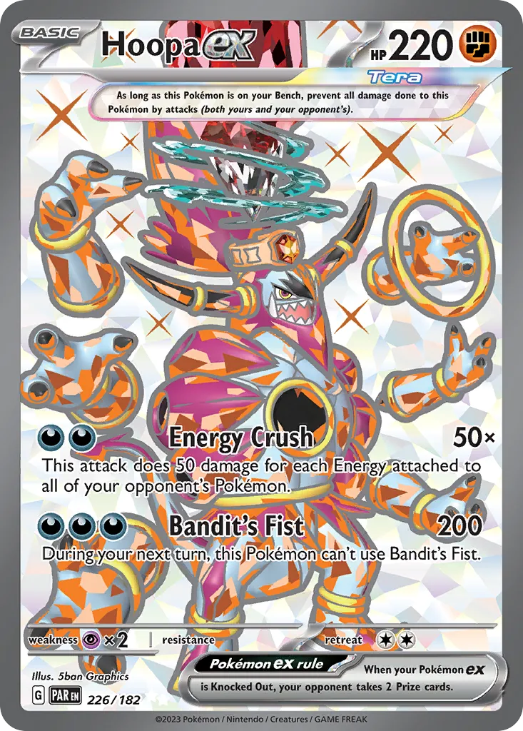 2023 Paradox Rift Hoopa ex #226/182 Ultra Rare card image