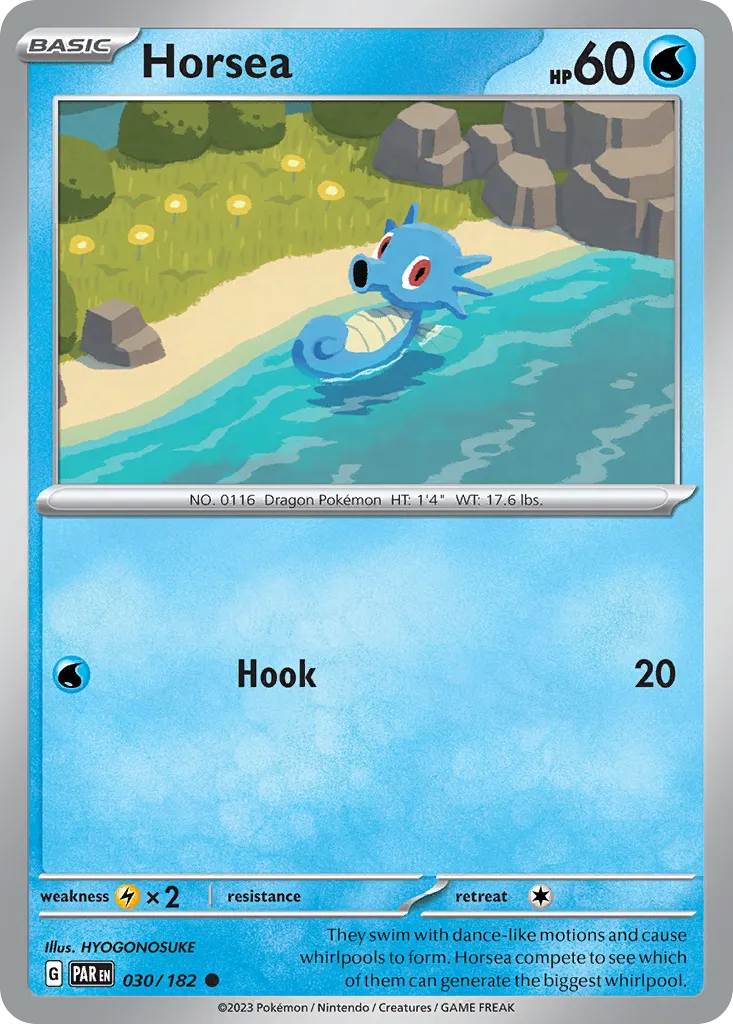 2023 Paradox Rift Horsea #030/182 Common card image