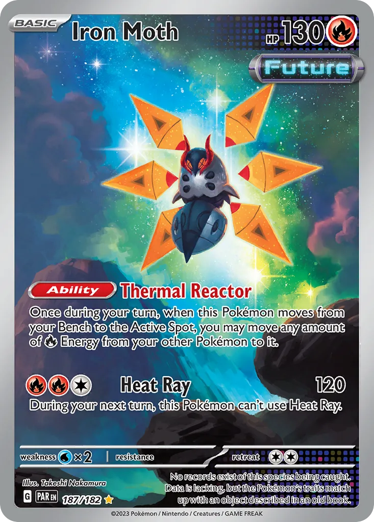 2023 Paradox Rift Iron Moth #028/182 Rare card image