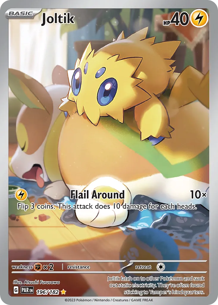 2023 Paradox Rift Joltik #196/182 Illustration Rare card image