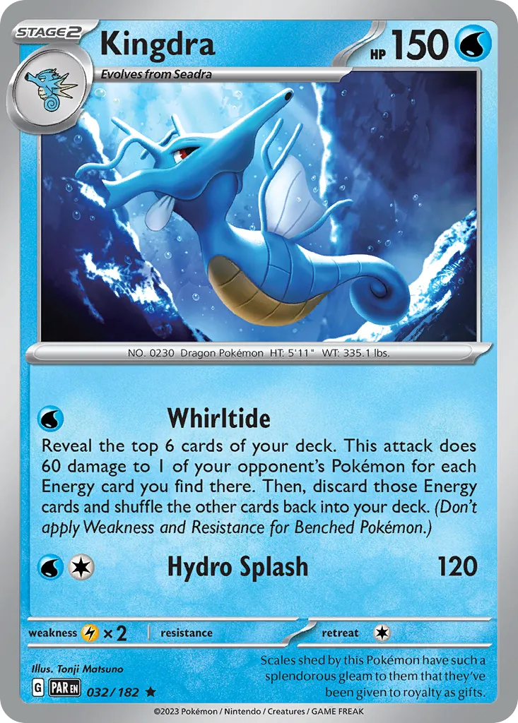 2023 Paradox Rift Kingdra #032/182 Rare card image