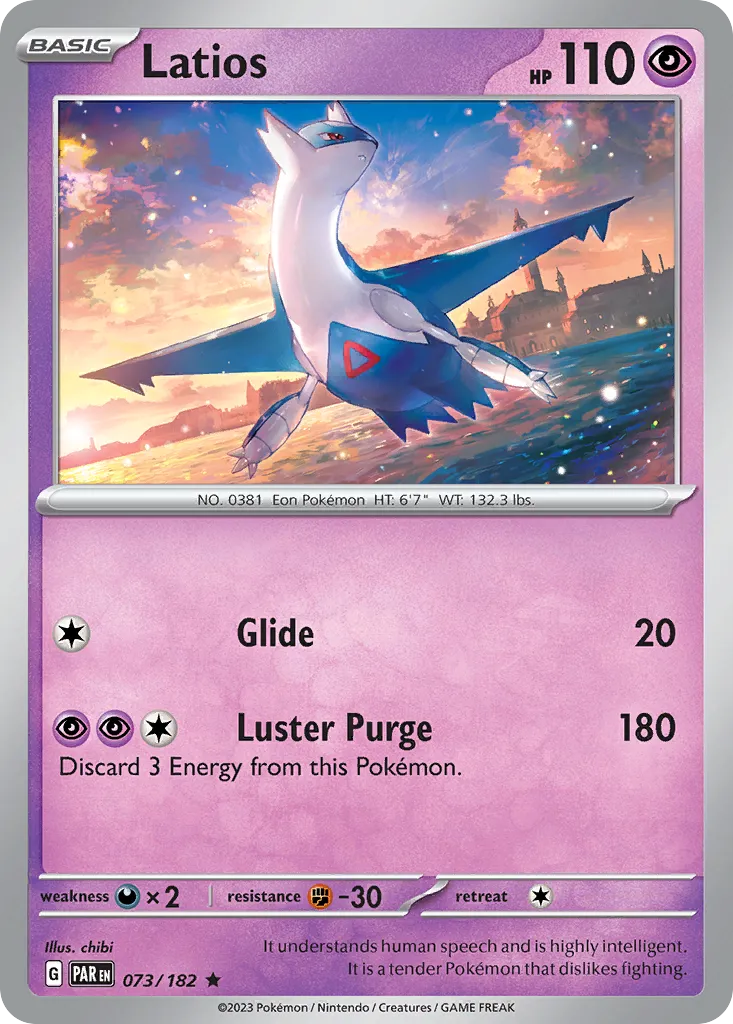 2023 Paradox Rift Latios #073/182 Rare card image