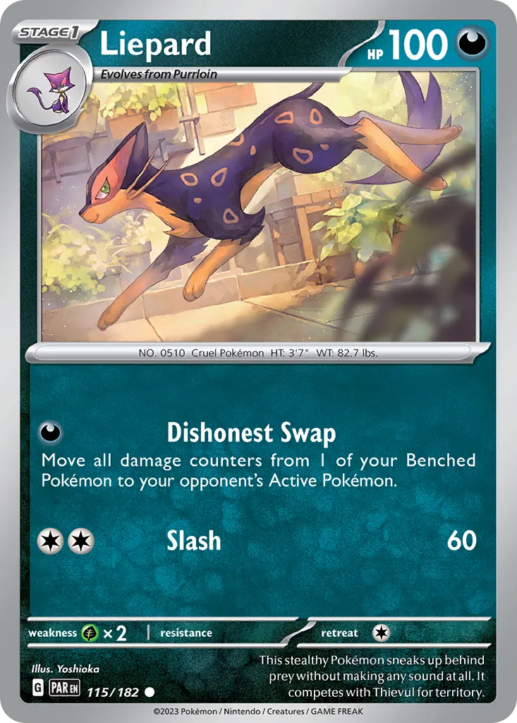 2023 Paradox Rift Liepard Common #115/182 Common card image