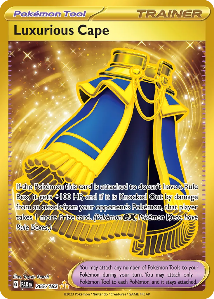 2023 Paradox Rift Luxurious Cape #265/182 Hyper Rare card image