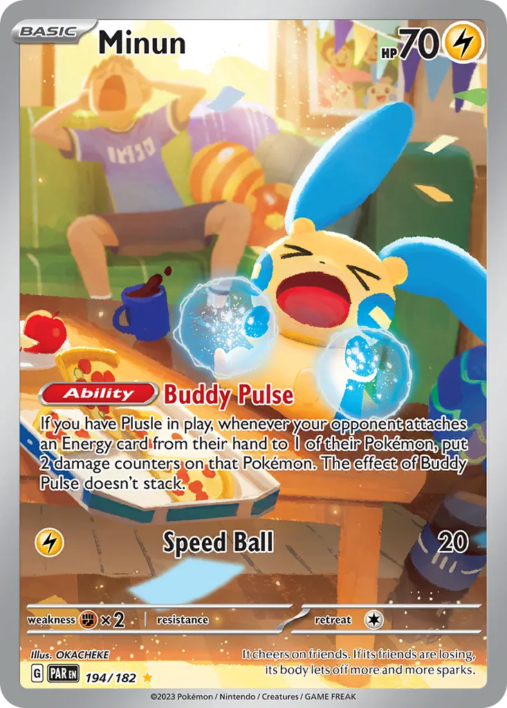 2023 Paradox Rift Minun #061/182 Common card image