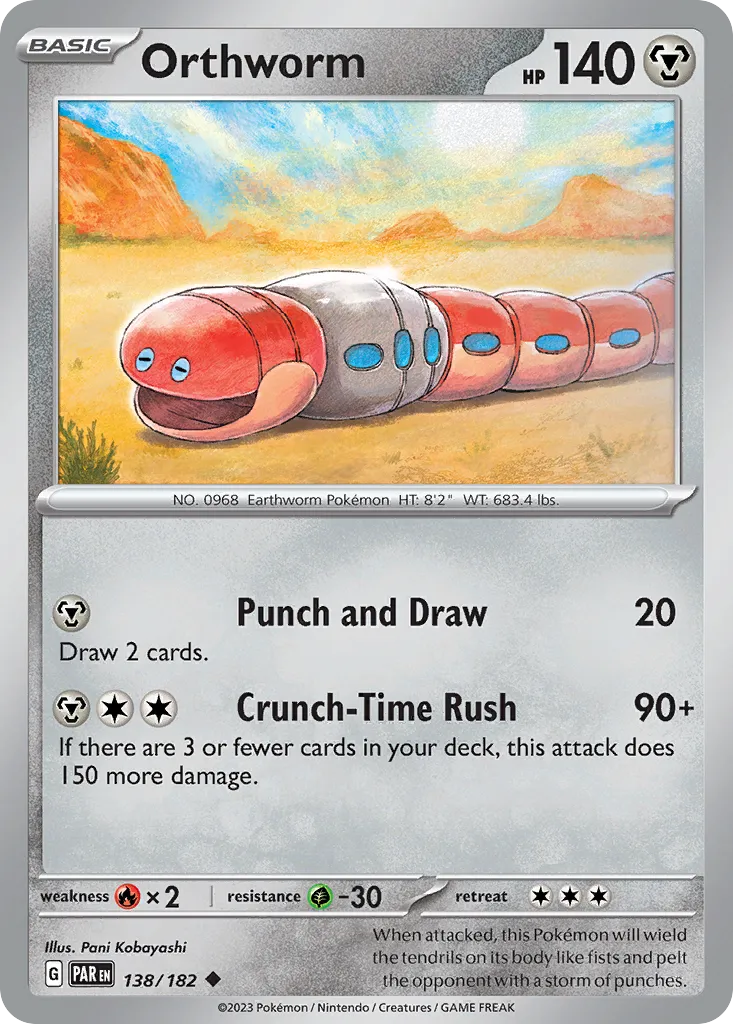 2023 Paradox Rift Orthworm #138/182 Uncommon card image