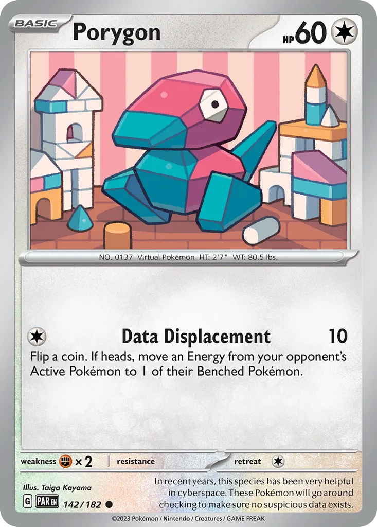 2023 Paradox Rift Porygon #142/182 Common card image