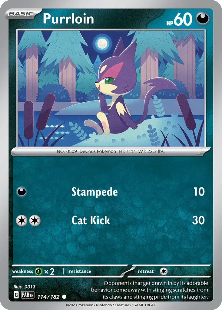 2023 Paradox Rift Purrloin #114/182 Common card image