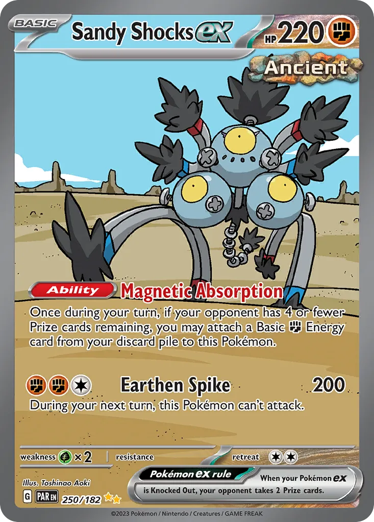 2023 Paradox Rift Sandy Shocks ex #228/182 Ultra Rare card image