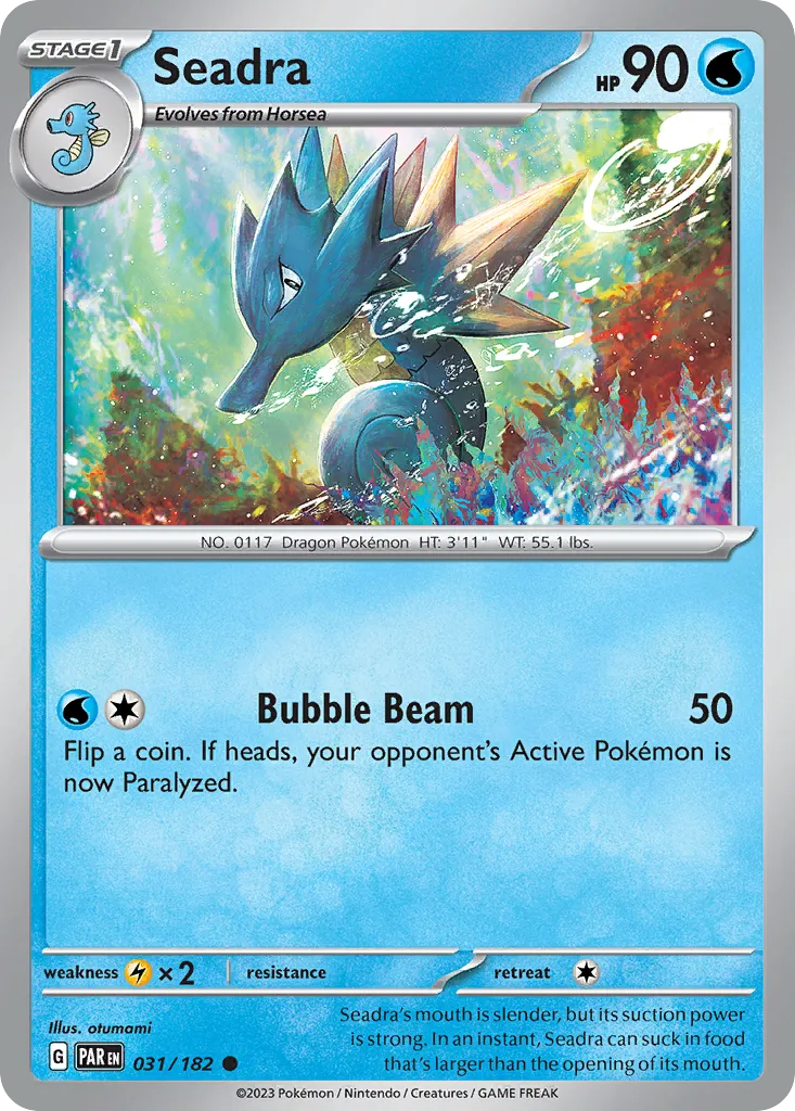 2023 Paradox Rift Seadra #031/182 Common card image