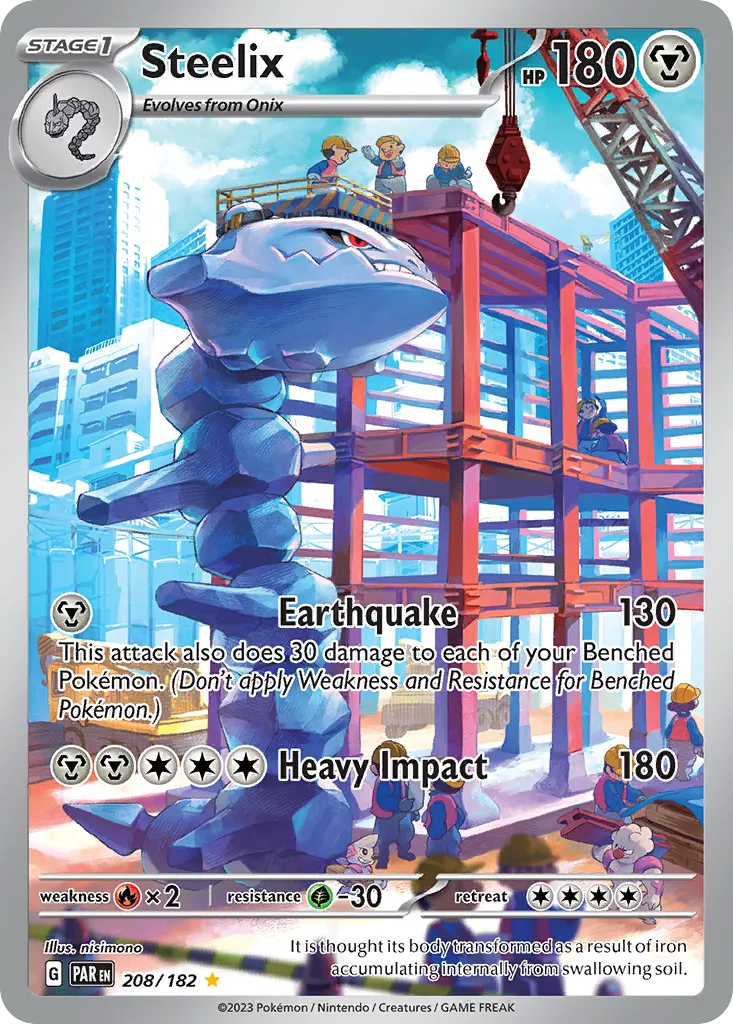 2023 Paradox Rift Steelix #125/182 Rare card image