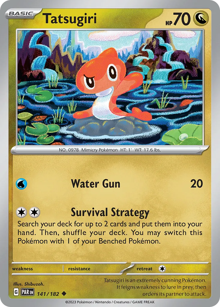 2023 Paradox Rift Tatsugiri #141/182 Uncommon card image