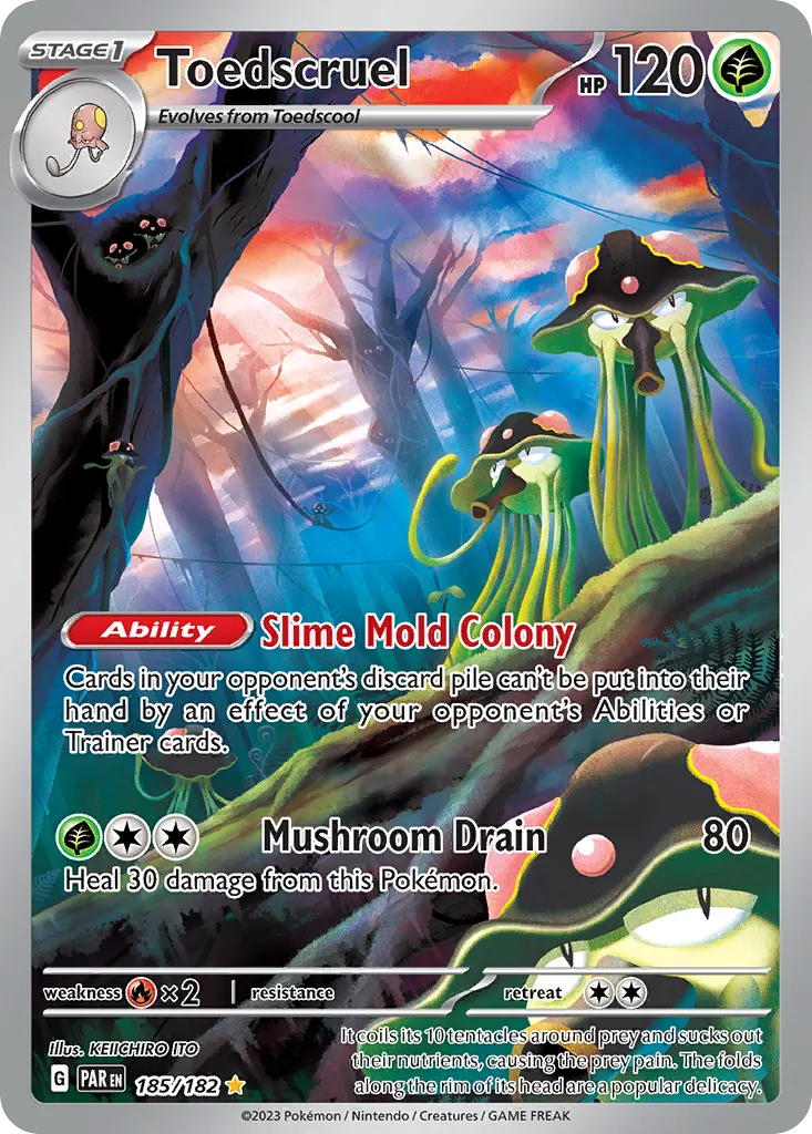 2023 Paradox Rift Toedscruel #185/182 Illustration Rare card image