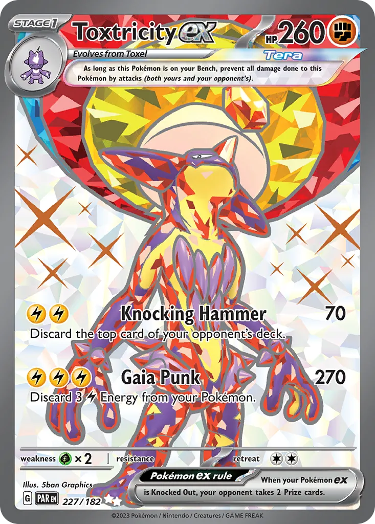 2023 Paradox Rift Toxtricity ex #227/182 Ultra Rare card image