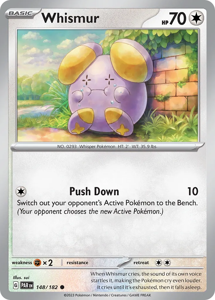 2023 Paradox Rift Whismur #148/182 Common card image