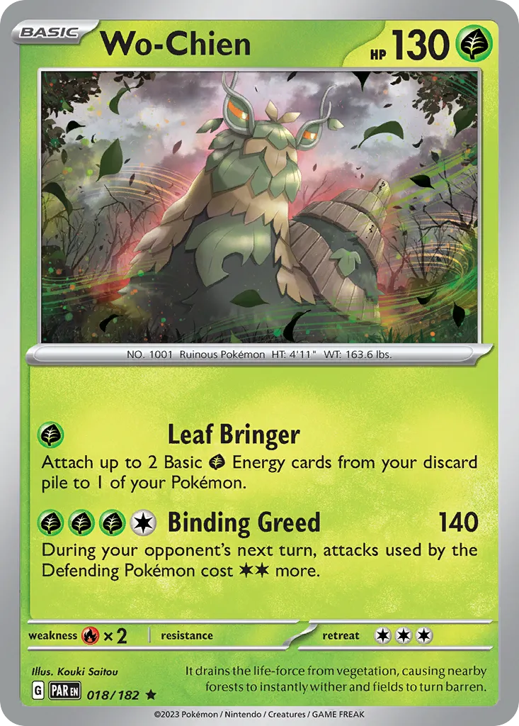 2023 Paradox Rift Wo-Chien Rare #018/182 Rare card image