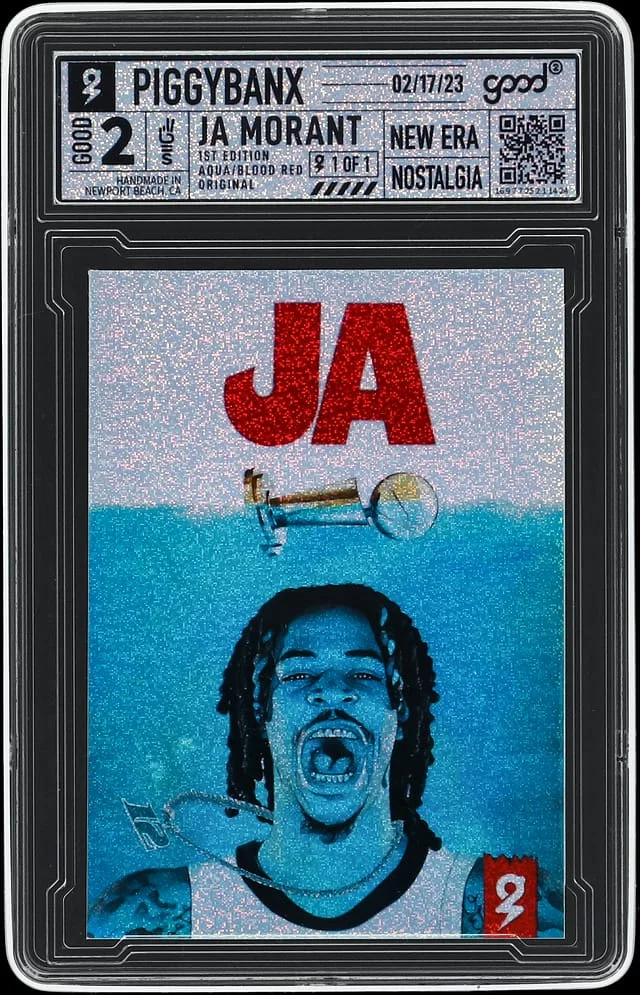 2023 PiggyBanx Good Ja Morant Aqua/Blood Red - PiggyBanx Encapsulated #2 card image